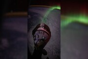 تصاویری دیدنی از تقابل یک فضاپیما با شفق قطبی | ویدئو