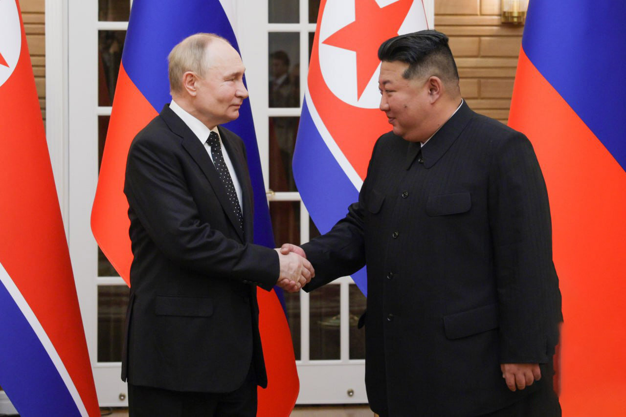 استقبال جالب از پوتین در پیونگیانگ کره شمالی | تصاویر