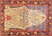 هدیه کاشانی‌ها به هنر فرش تهران | رونق ابریشمی‌های گل‌برجسته در دوره ناصری
