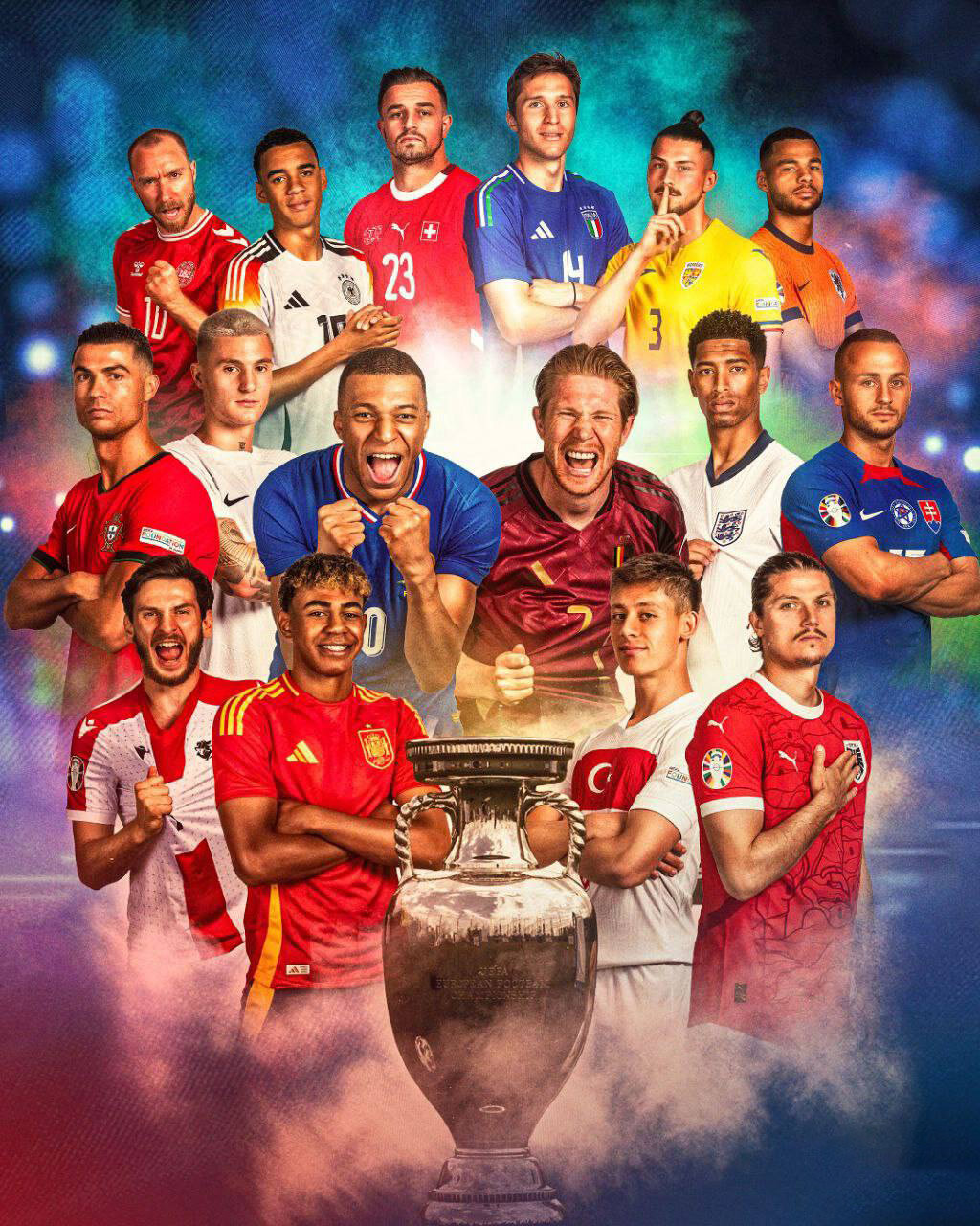 پوستر پیج معروف فوتبالی درباره شروع مرحله حذفی یورو ۲۰۲۴
