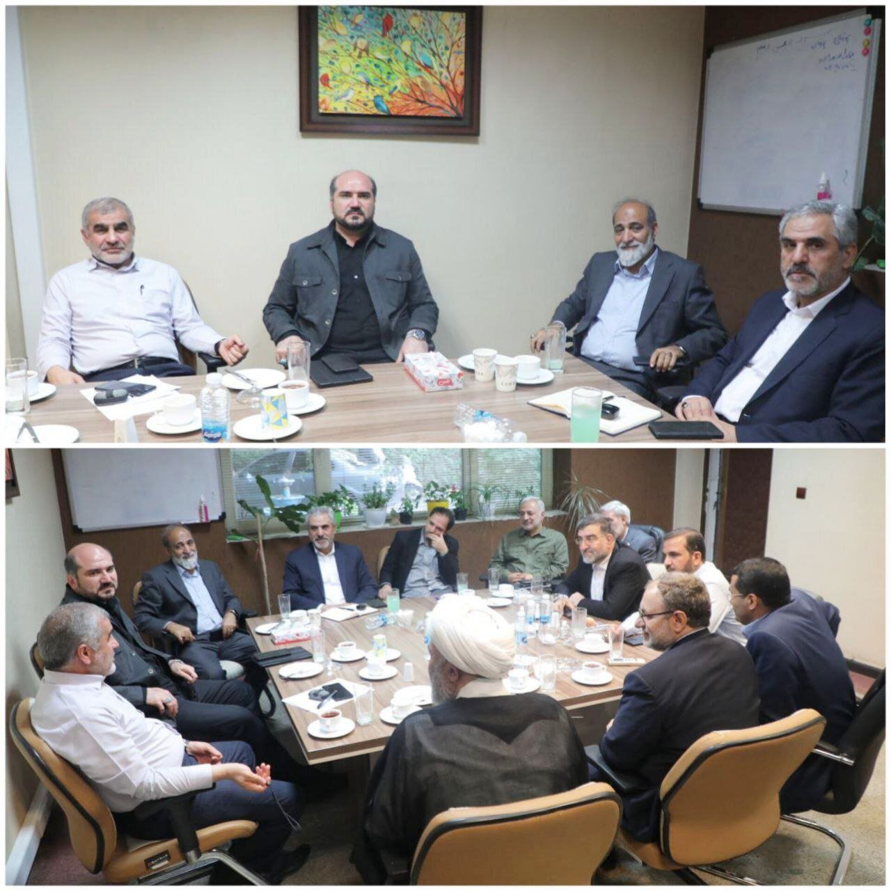 جلسه مشترک روسای ستادهای جلیلی، قالیباف، زاکانی و قاضیزاده هاشمی | تصاویر