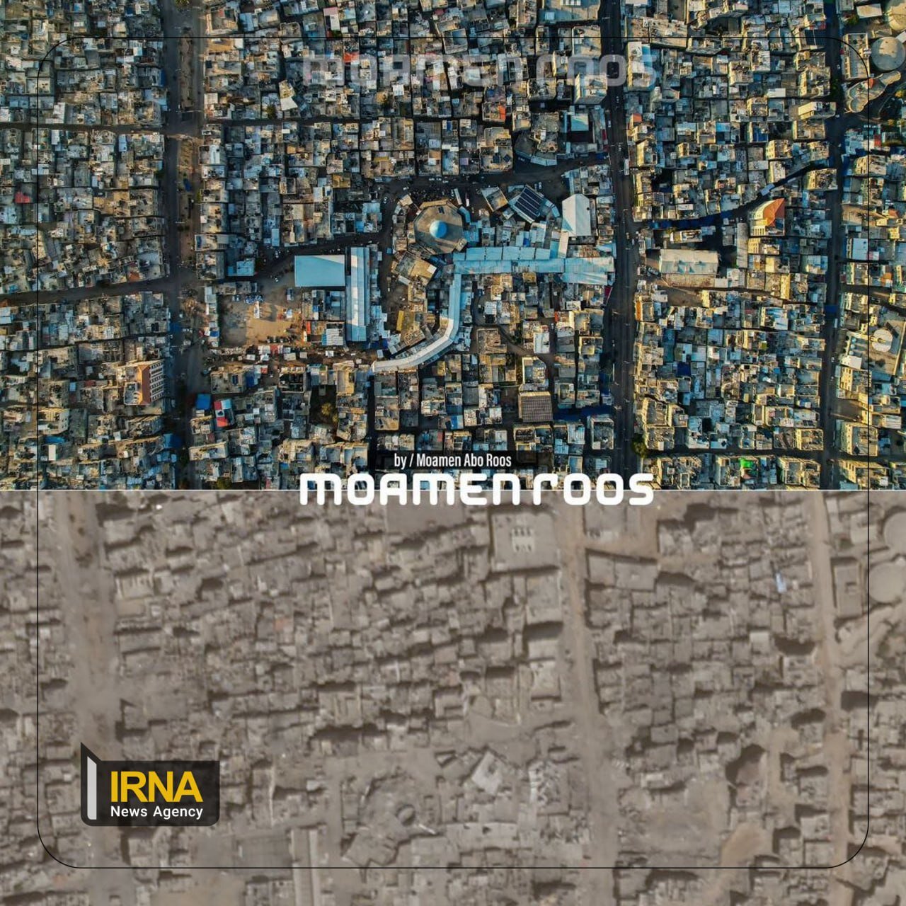 تصویر هوایی قبل و بعد از بمباران بازار و اردوگاههای شهر رفح | تصویر