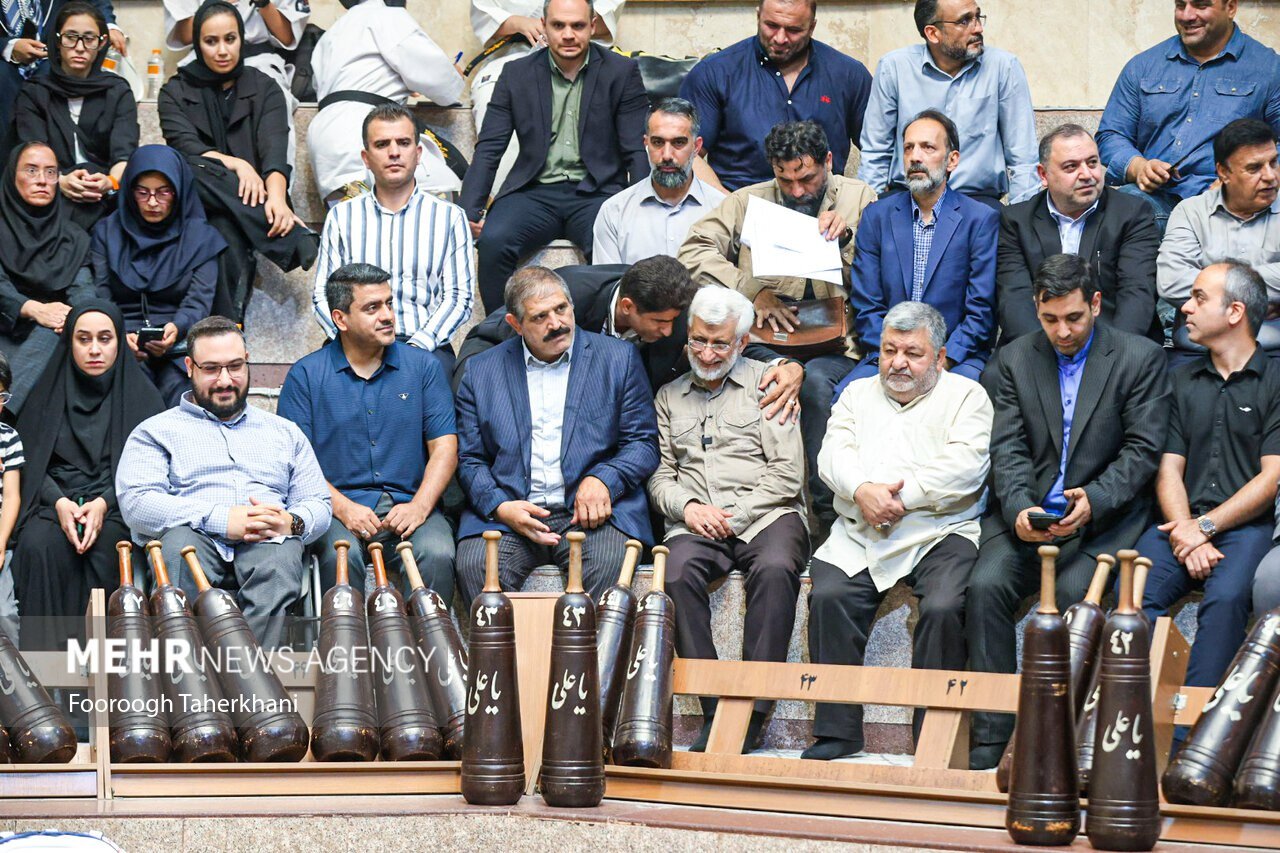 دیدار سعید جلیلی با ورزشکاران در زورخانه شهدای کن | ویدئو و عکس