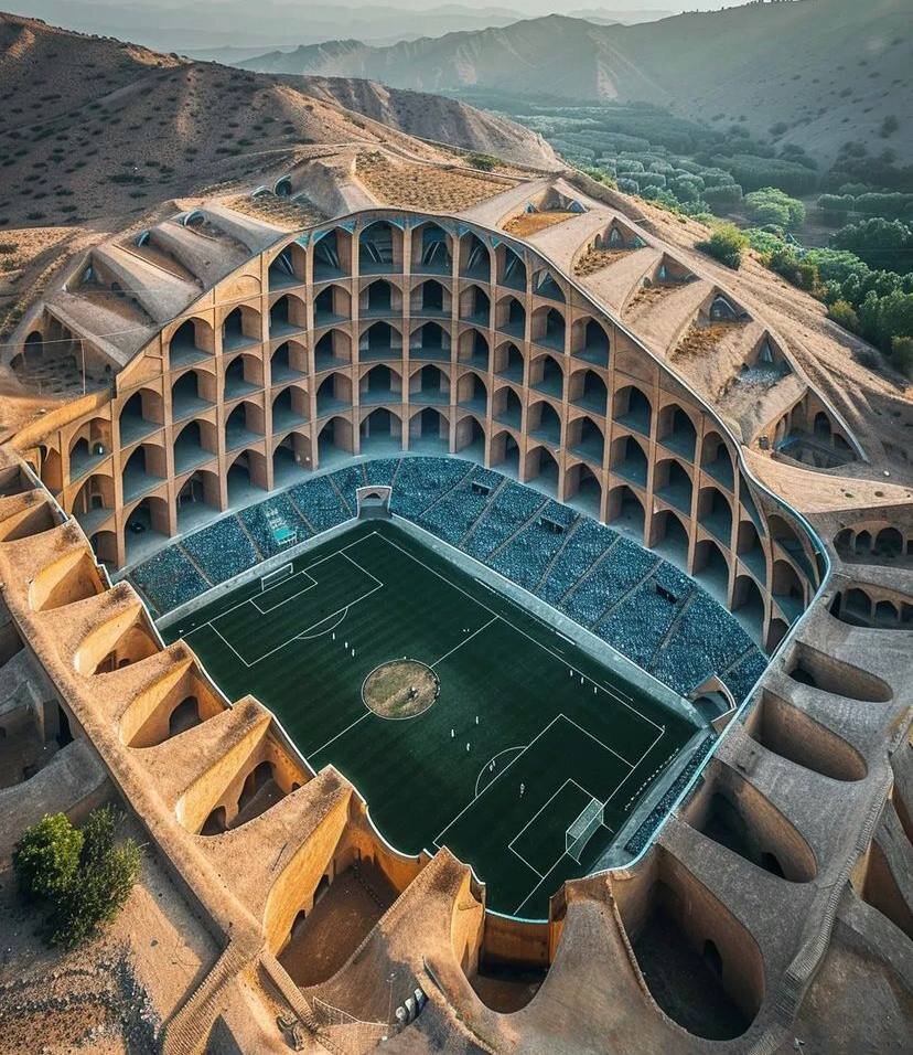 ورزشگاهی با معماری ایرانی | ببینید