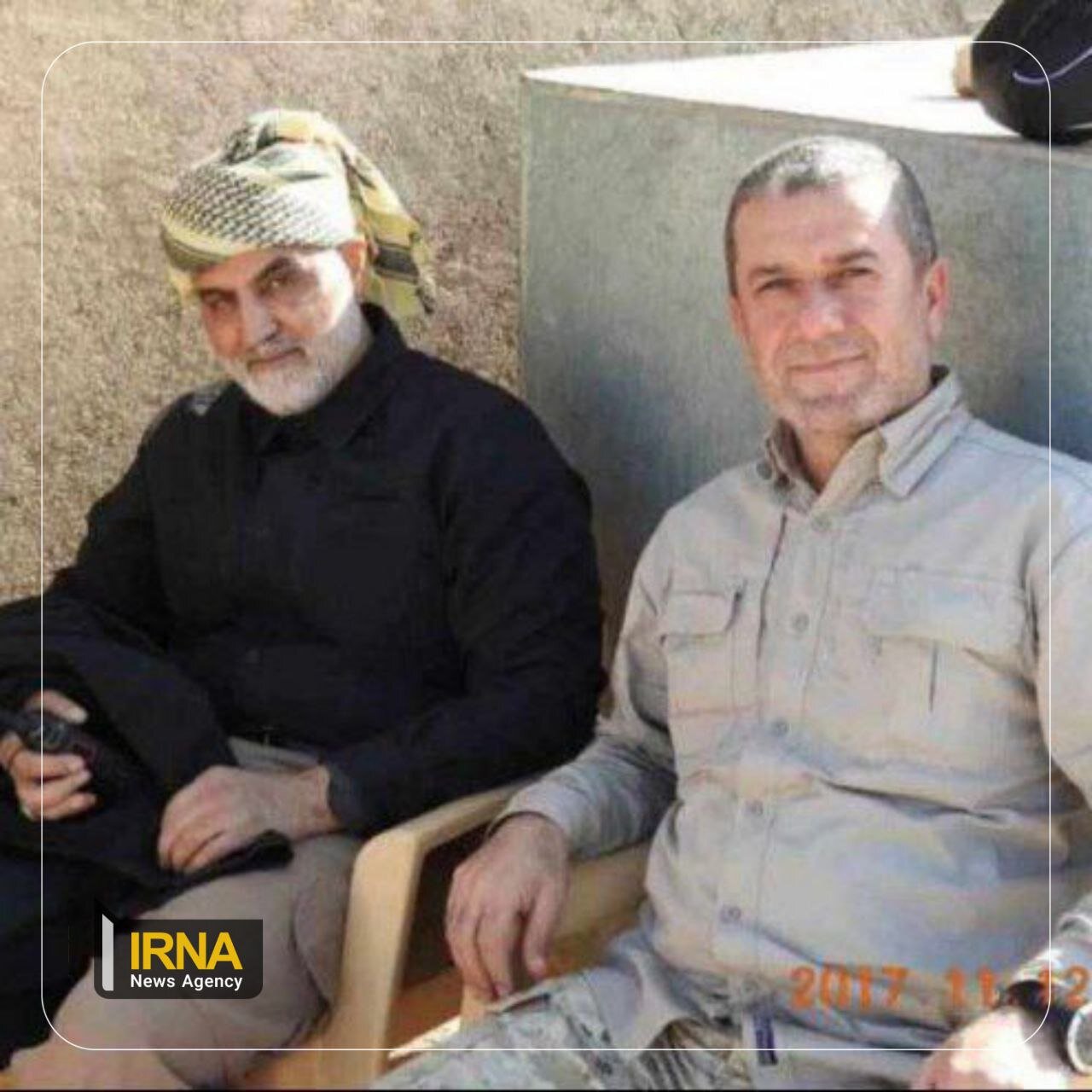تصویر شهید سلیمانی و شهید ابو نعمه فرمانده حزب الله لبنان