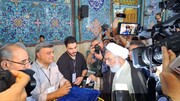 مصطفی پورمحمدی رای خود را به صندوق انداخت + فیلم