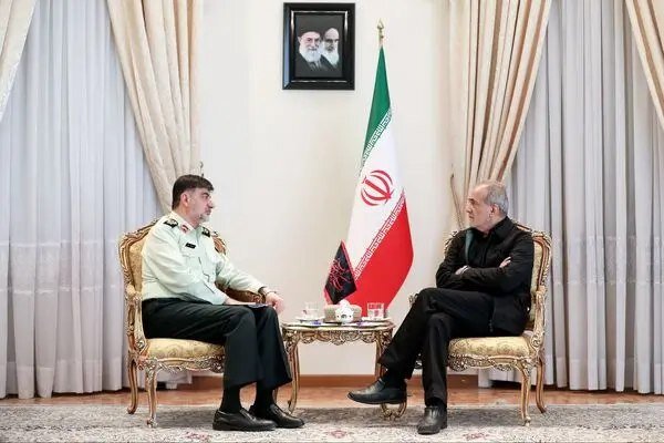 دیدار سردار رادان با رئیس‌جمهور منتخب  | عکس