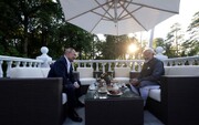 گردش پوتین و نخست وزیر هندی با خودروی برقی | ویدئو