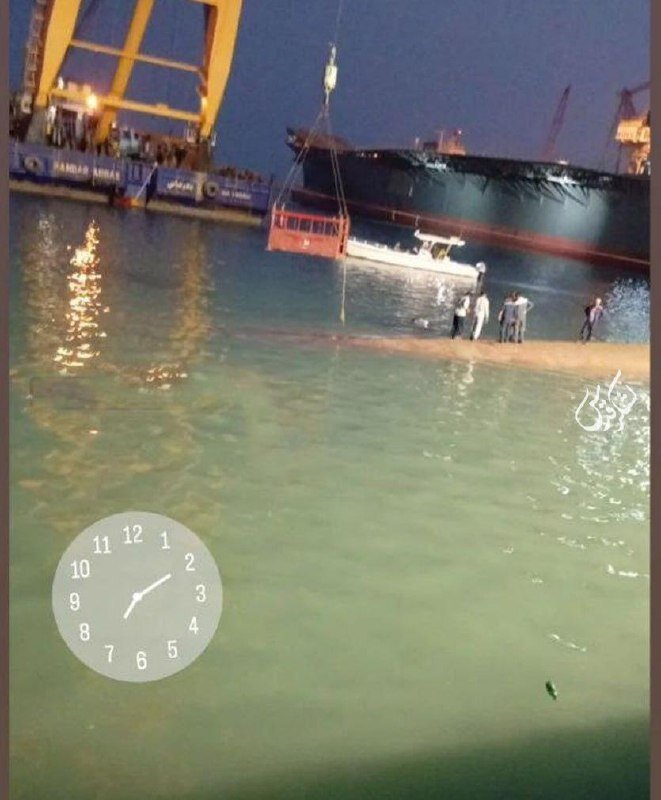 ناوشکن سهند دوباره به زیر آب رفت! + عکس | دلیل تکرار سانحه چیست؟