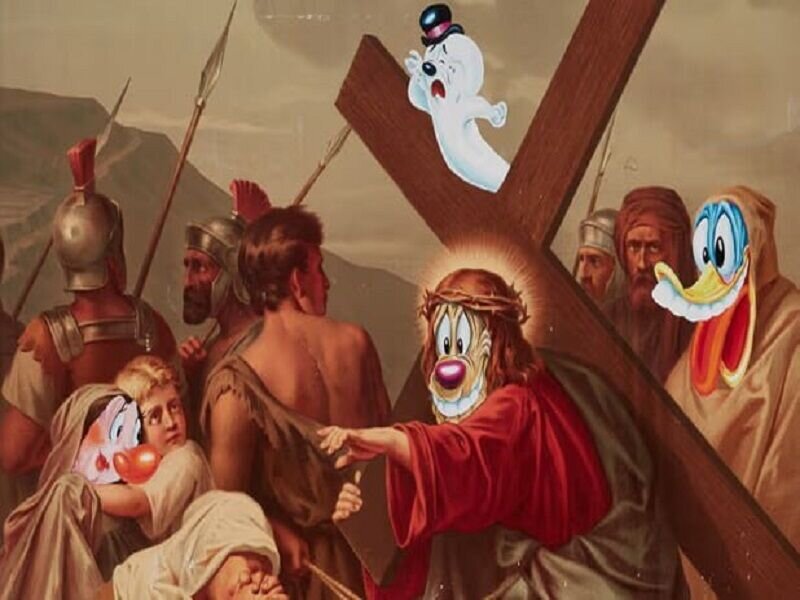 این تابلوی نقاشی از عیسی مسیح در استرالیا حاشیه ساز شد |‌ عکس