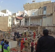 ریزش ساختمان در یافت آباد