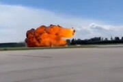 سقوط هولناک جت آموزشی نیروی هوایی لهستان + فیلم