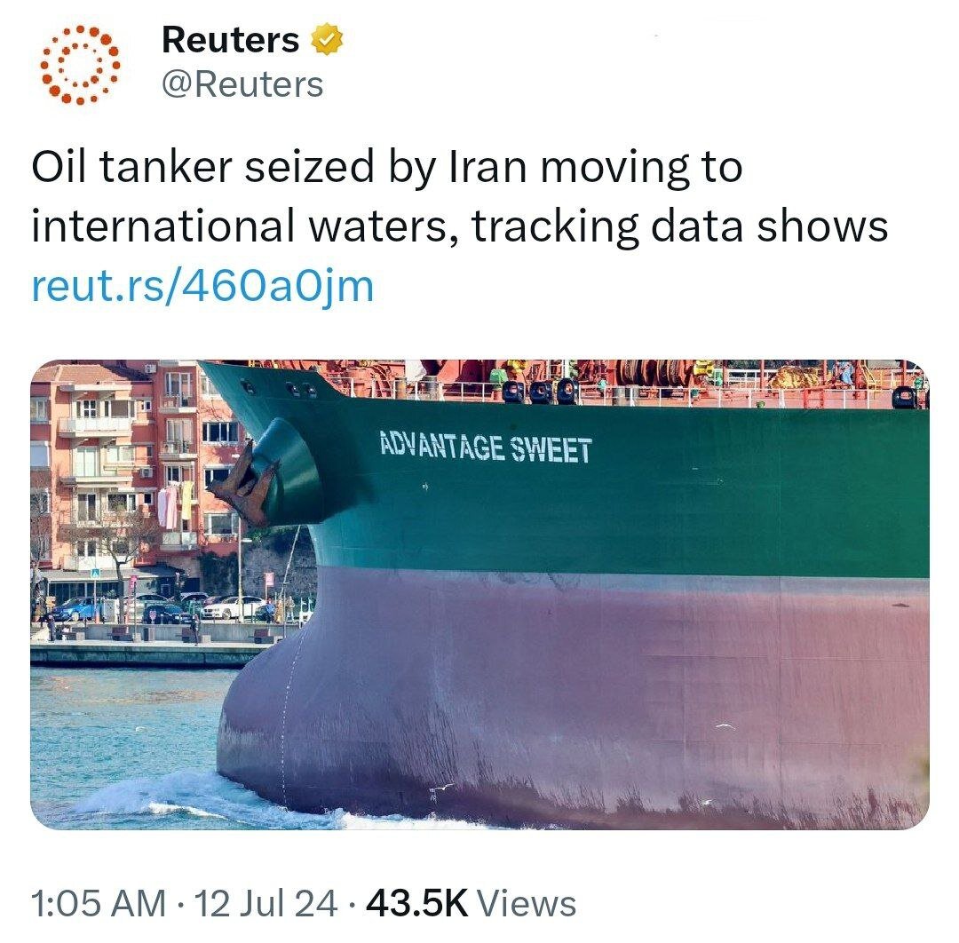 رویترز: ایران نفتکش توقیف شده را آزاد کرد + عکس