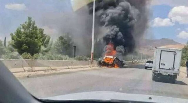 حمله پهپادی اسرائیل به یک خودرو در مرز سوریه و لبنان + عکس | ۲ نفر به شهادت رسیدند