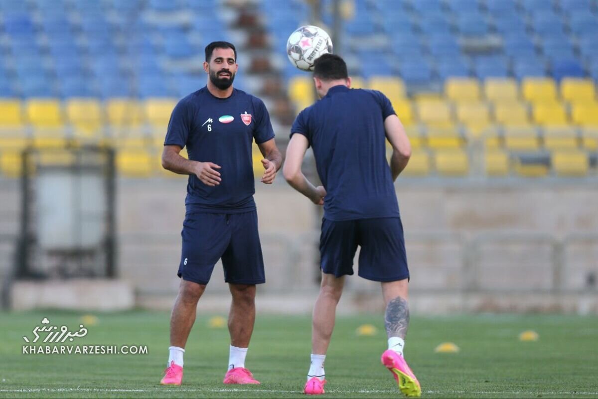 تمرینات سخت گاریدو نفس مدافع تنومند پرسپولیس را برید | عکس