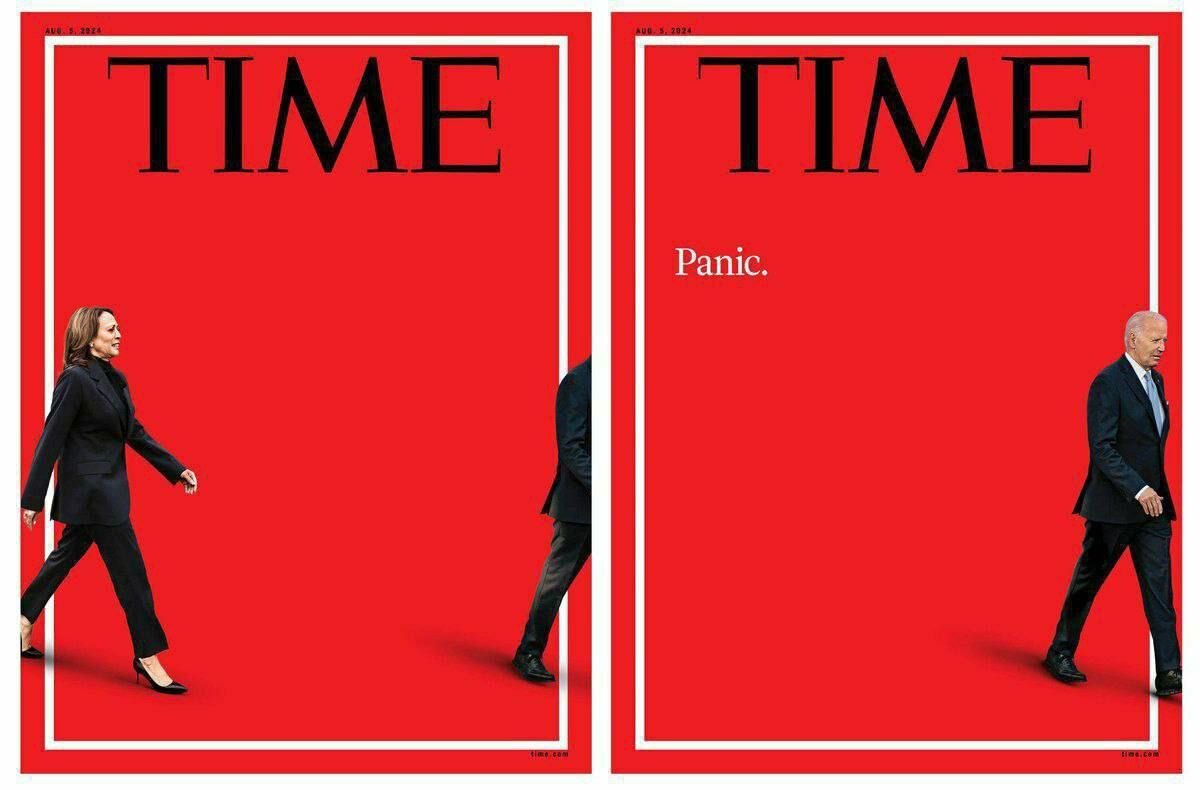 جلد معنادار مجله تایم بعد از انصراف بایدن | عکس