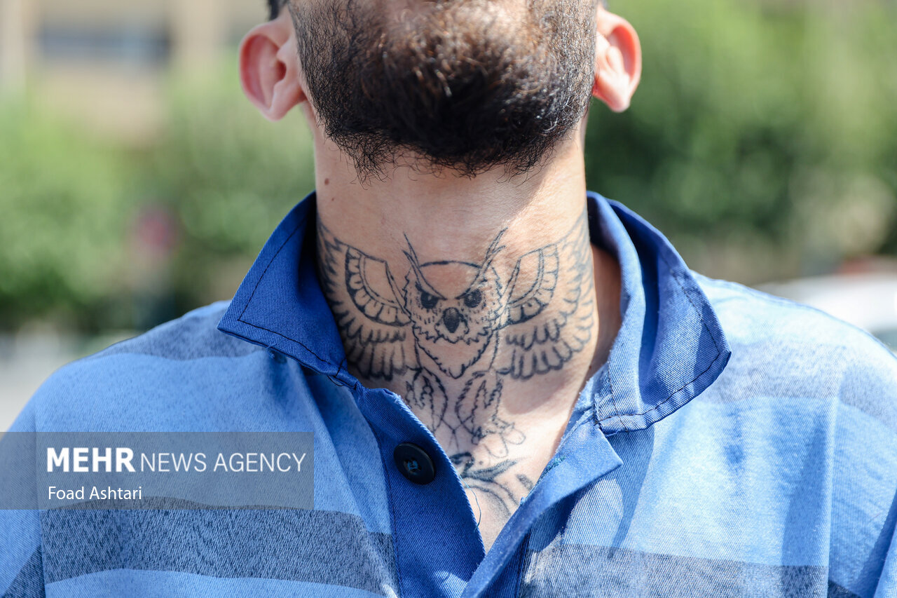 خالکوبی و تتوهای عجیب و غریب روی بدن سارقان | تصاویر