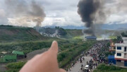 لحظه وحشتناک سقوط هواپیمای مسافربری در نپال | ویدئو