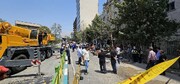 فرونشست زمین در میدان ونک + عکس ؛ یک نفر مصدوم شد
