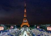 تصاویری از نورافشانی زیبای برج ایفل در مراسم افتتاحیه المپیک ۲۰۲۴ | ویدئو