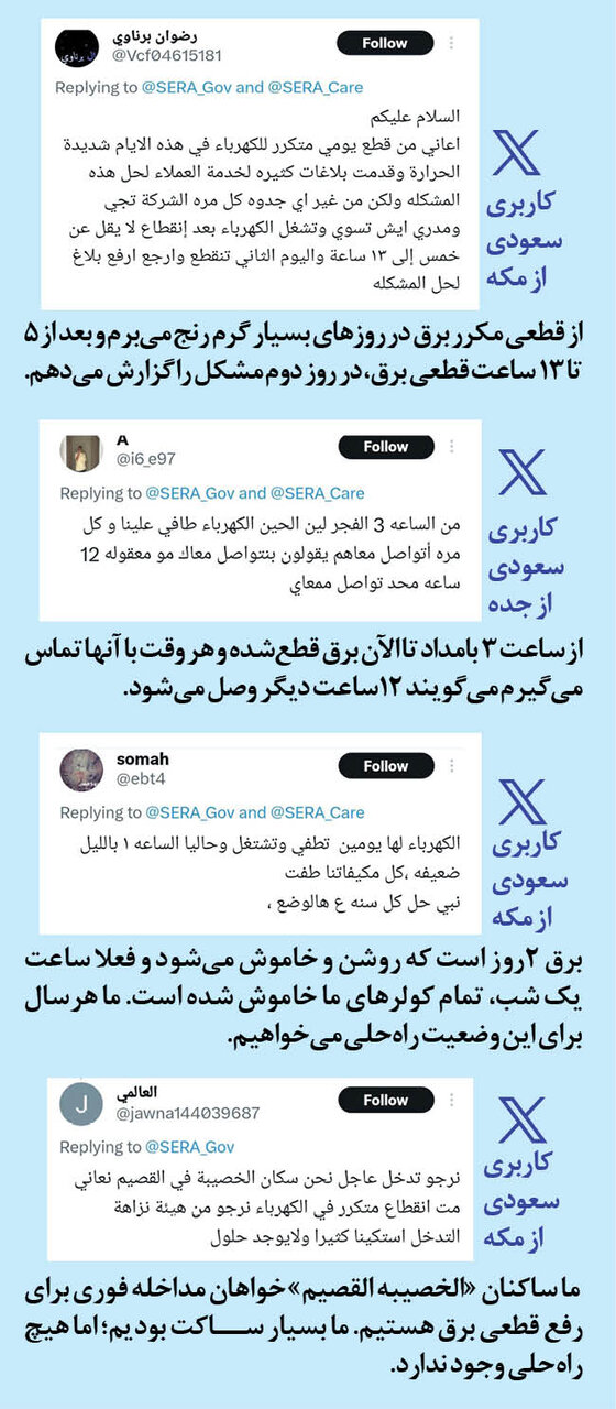 گرمای هوا، برق مکه را قطع کرد | گلایه عربستانی ها از قطعی برق