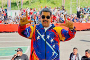 فریاد شادی طرفداران مادورو پس از اعلام پیروزی او در انتخابات ریاست‌ جمهوری ونزوئلا | ویدئو