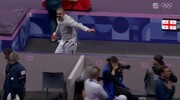 واکنش عجیب شمشیرباز گرجستانی پس از حذف از المپیک | ویدئو