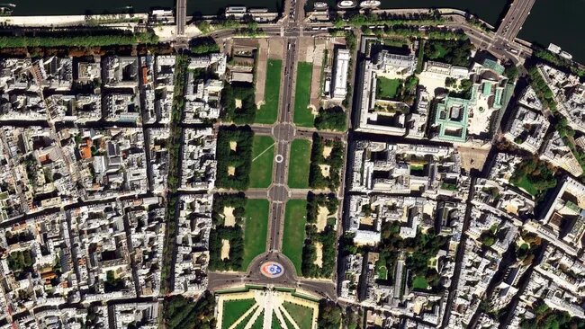 دهکده المپیک پاریس از فضا