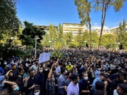 تجمع اعتراضی در محکومیت ترور شهید هنیه مقابل دانشگاه تهران | ویدئو