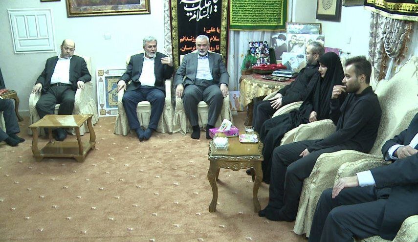 شهید اسماعیل هنیه در منزل شهید سلیمانی | عکس