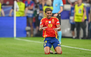 دیدار پسر کریستیانو رونالدو با ستاره اسپانیا در فتح یورو ۲۰۲۴  | عکس