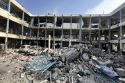 لحظات اولیه بمباران چادرهای آوارگان فلسطینی در محوطه بیمارستان شهدای الاقصی | ویدئو