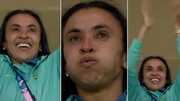 اشک‌های اسطوره فوتبال زنان برزیل بعد از صعود | ویدئو