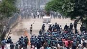 نمای هوایی از اعتراضات مردم در بنگلادش | ویدئو