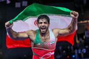 هادی ساروی با پیروزی مقابل حریف قزاق به نیمه نهایی صعود کرد | ویدئو