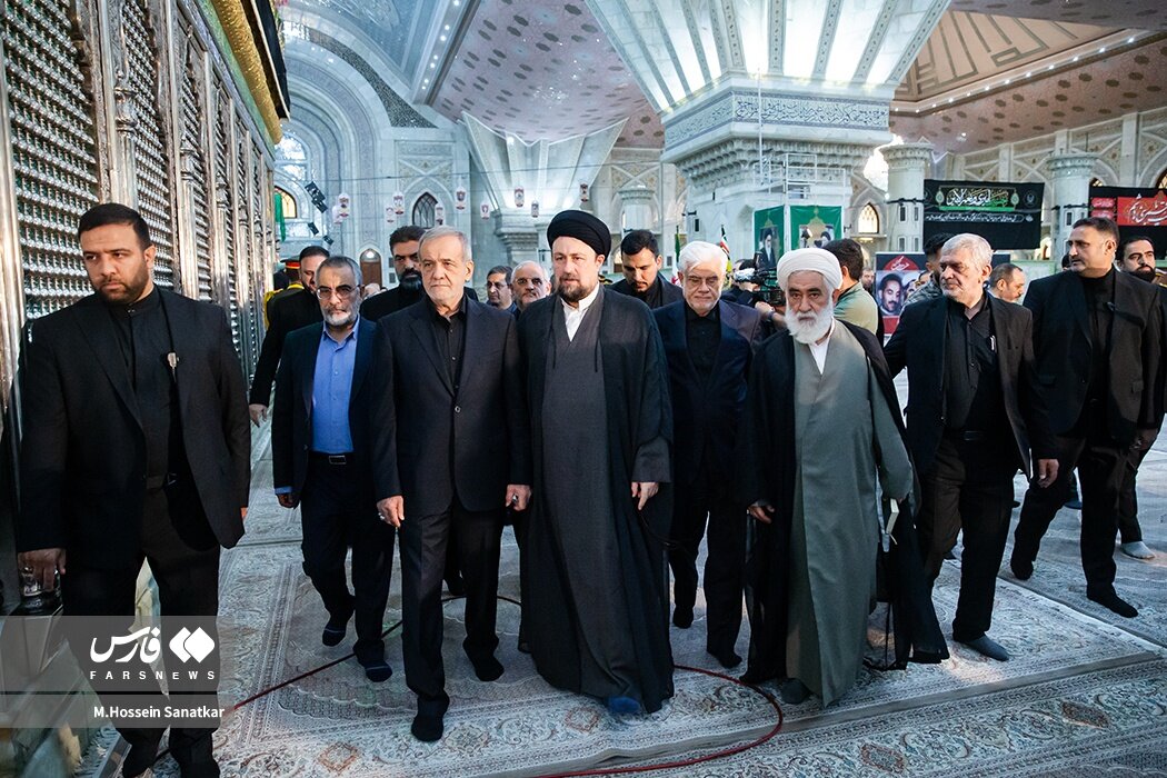 از استقبال سیدحسن خمینی تا حضور بر مزار شهید رئیسی+ تصاویر | تجدید میثاق اعضای هیئت دولت با آرمانهای امام(ره)