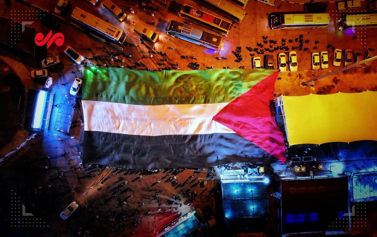 بزرگترین پرچم فلسطین در ایران