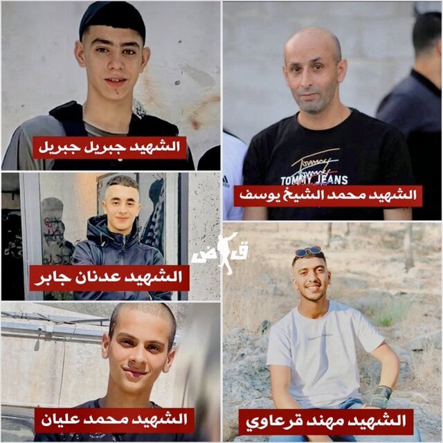 تصاویر ۵ شهید حمله پهپادی اسرائیل به اردوگاه نور شمس در طولکرم