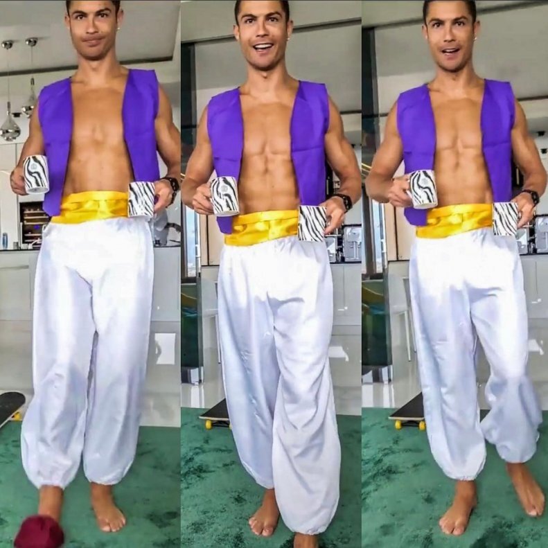 سرگرمی جدید رونالدو: علاالدین و غول چراغ! | تصاویر