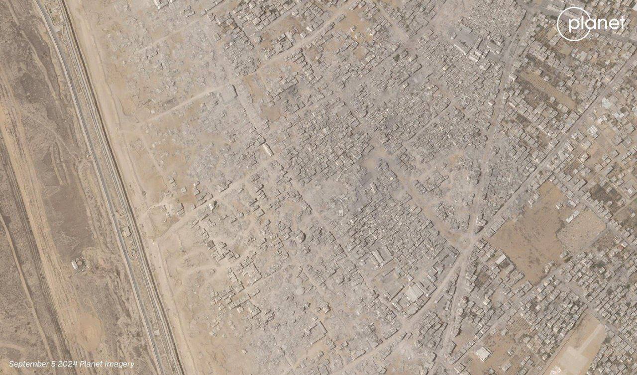 دو عکس از وضعیت رفح، قبل و بعد از حمله صهیونیستها