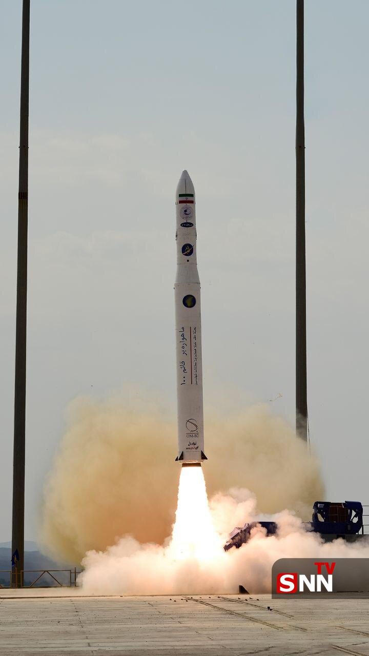 تصاویری از لحظه پرتاب موفق ماهواره چمران ۱ توسط ماهوارهبر قائم ۱۰۰