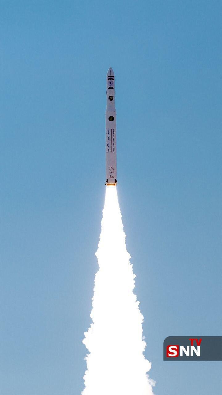 تصاویری از لحظه پرتاب موفق ماهواره چمران ۱ توسط ماهوارهبر قائم ۱۰۰