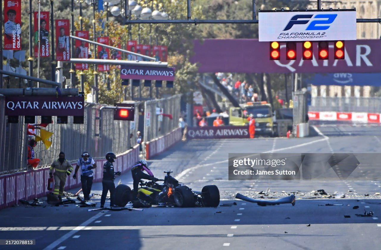 تصادف وحشتناک چندین خودرو در رقابتهای فرمول یک | تصاویر