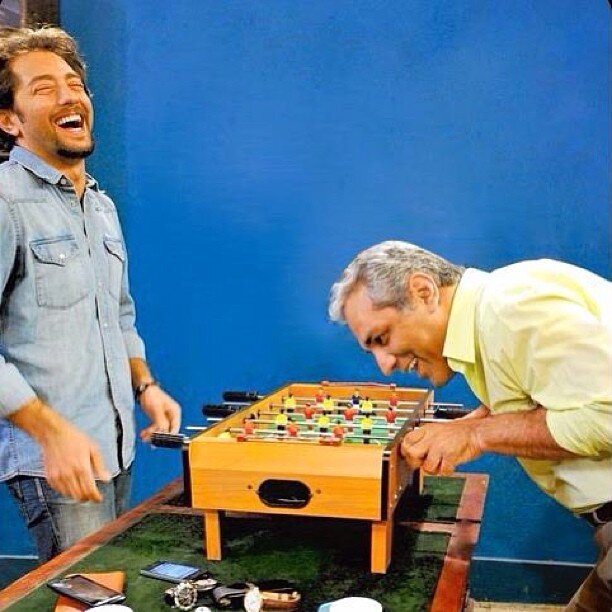 فوتبالدستی مهران مدیری با بهرام رادان