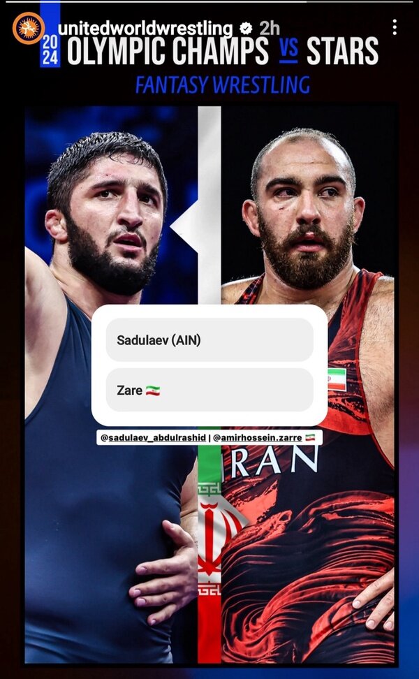 رقابت امیرحسین زارع و تانک روسی در فینال محبوبترین کشتیگیر جهان