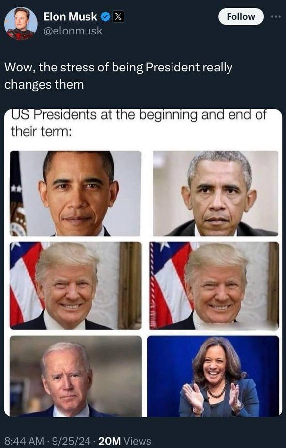 ایلان ماسک با این عکس دموکراتها و خصوصا بایدن را مسخره کرد!