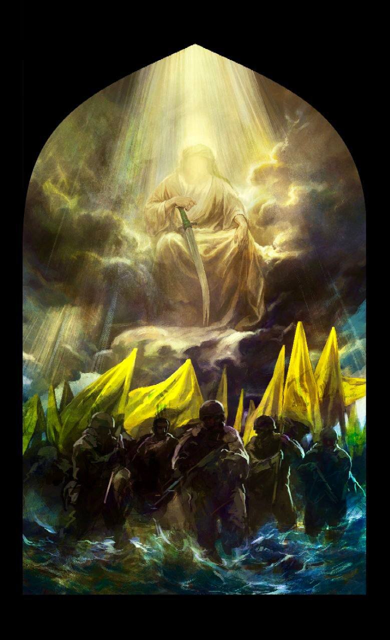 نقاشی جدید حسن روحالامین برای سیّدحسن نصرالله | عکس