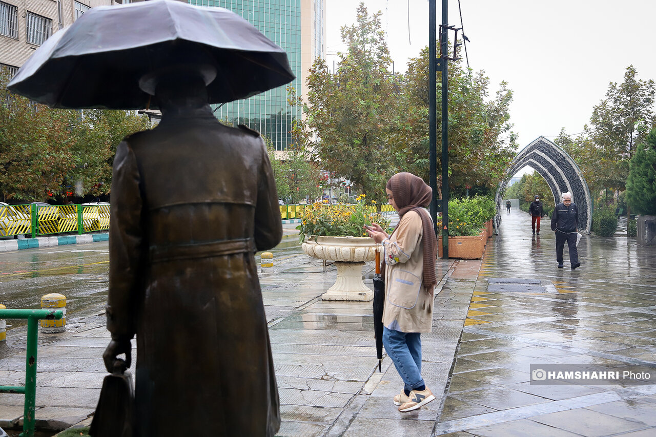 هشدار بارش شدید باران و تگرگ در این استان تصاویر بارش باران پاییزی در تهران