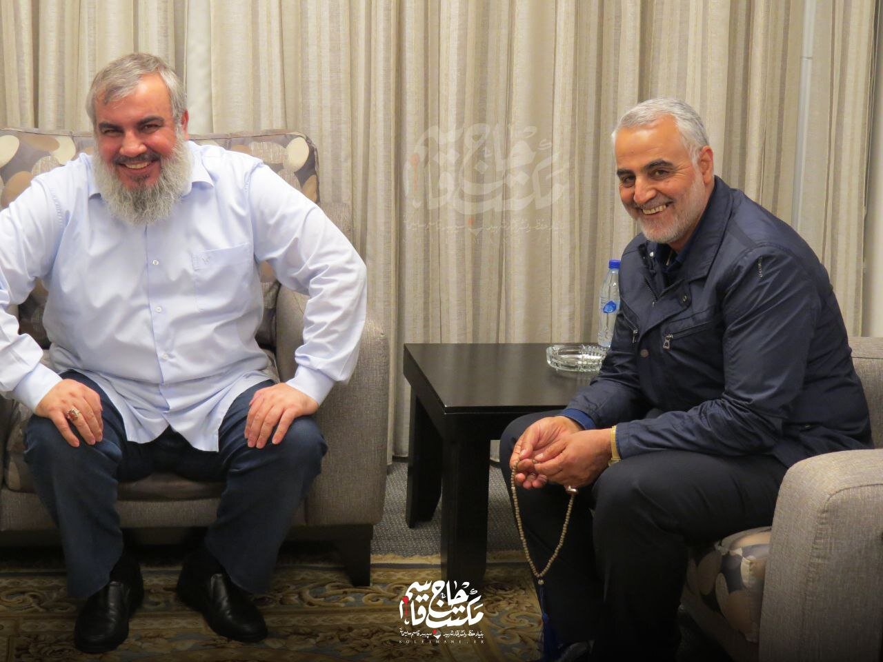 تصویری صمیمی از شهیدان حاج قاسم سلیمانی و سید حسن نصرالله