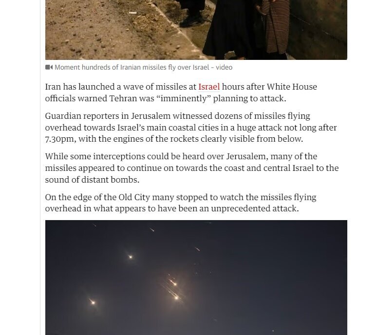 حمله موشکی ایران تیتر یک رسانههای جهان شد